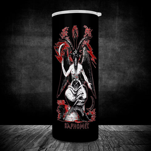 Black and Red Baphomet Tumbler