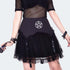 Pentagram Mini Skirt With Net Overlayed