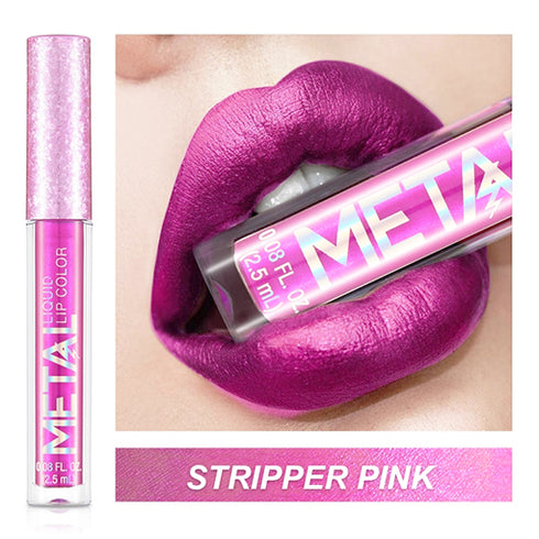 Labial Metálico Stripper Pink