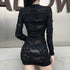 Shadow Shred Bodycon Dress