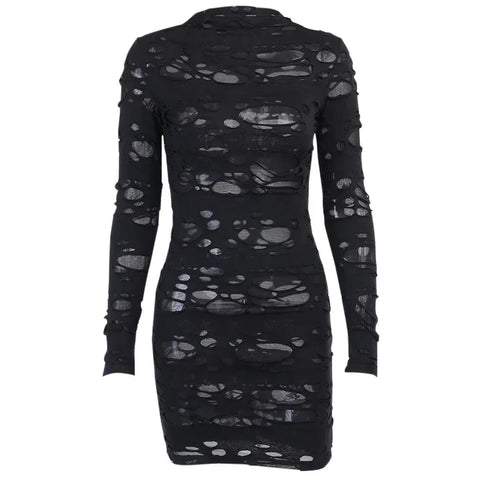 Shadow Shred Bodycon Dress