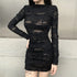 Shadow Shred Bodycon Dress