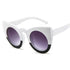 Big Cat Eyes Sunglasses - White