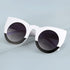 Big Cat Eyes Sunglasses - White