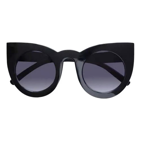 Big Cat Eyes Sunglasses - Black Tinted