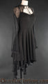BLACK LACE ASYMMETRICAL DRESS