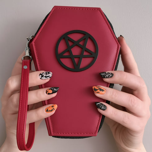 Cartera Ataúd y Pentagrama - Sangre