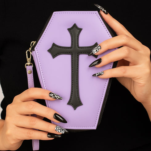 Cartera Ataúd y Cruz - Lavanda