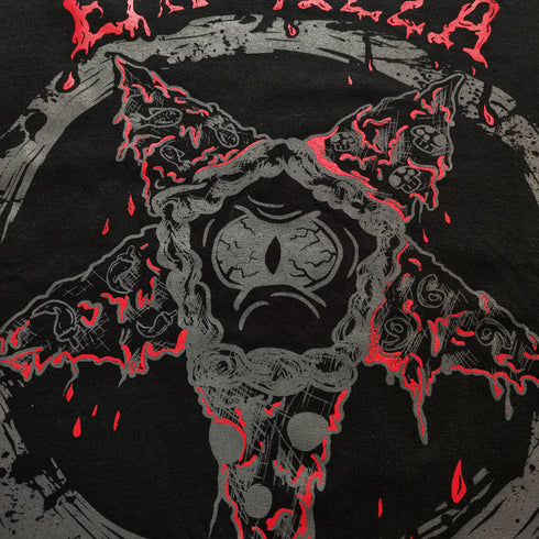 EAT PIZZZA HAIL SATAN T-SHIRT