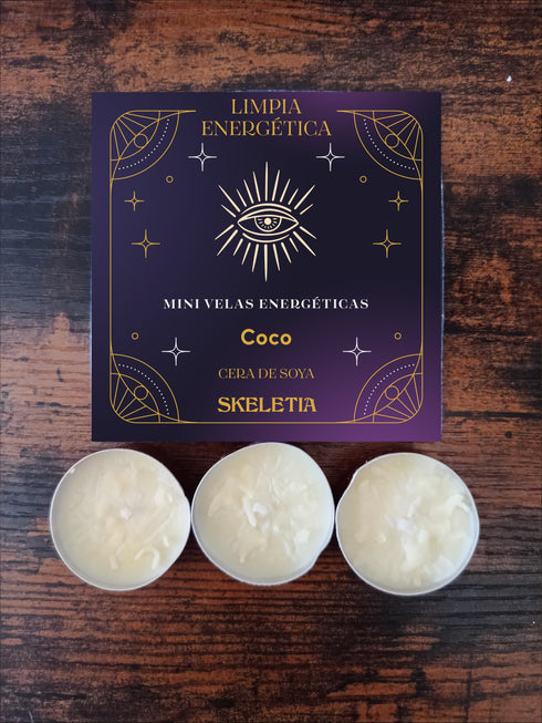 Mini Velas Energéticas - Limpia Energética - Coco