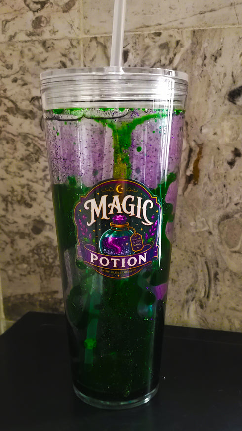 Vaso Magic Potion Glitter Glow Snow Globe