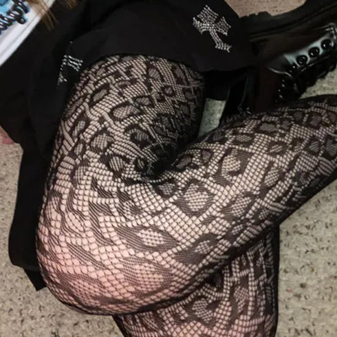 LEOPARD PRINT PANTYHOSE