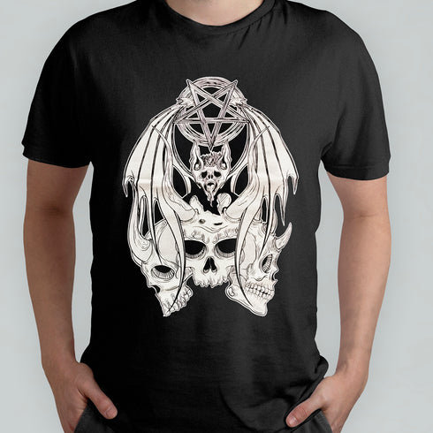 BAT AND PENTAGRAM T-SHIRT