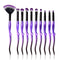 Pro Set Cosmetic Makeup Brushes 10pcs - Purple