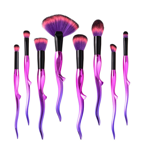 Pro Set Cosmetic Makeup Brushes 10pcs - Pink