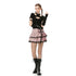 Millennium hottie metal rock heart pink gird skirt KW189