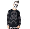 Harlock Skull Grey Striped Sweater Unisex