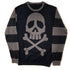 Harlock Skull Grey Striped Sweater Unisex