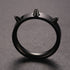 Spikes Crown Ring Black