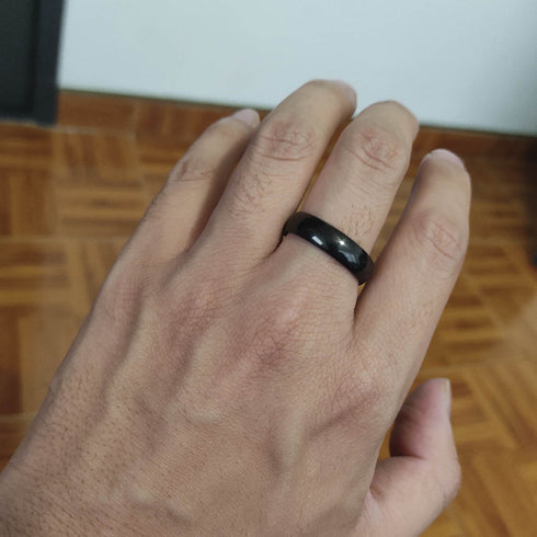 Simple Black Ring - 6mm